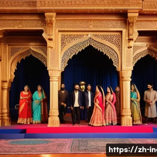 할리우드 영화와 발리우드의 협력 사례 - **Prompt 1: "A vibrant cross-cultural celebration of storytelling, featuring a diverse cast of male ...