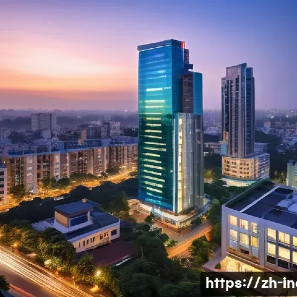 방갈로르 IT 허브와 스타트업 성장 - **"Bangalore's Dynamic Tech Ecosystem"**
A vibrant, wide-angle shot capturing the bustling citys...